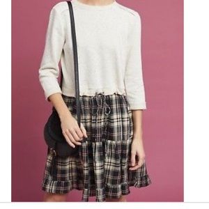 eri + ali flannel sweatshirt dress size small